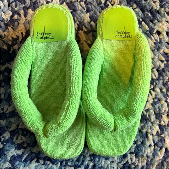 👡 JEFFREY CAMPBELL LUAU Platform Sandals Lime Green - Picture 3 of 4